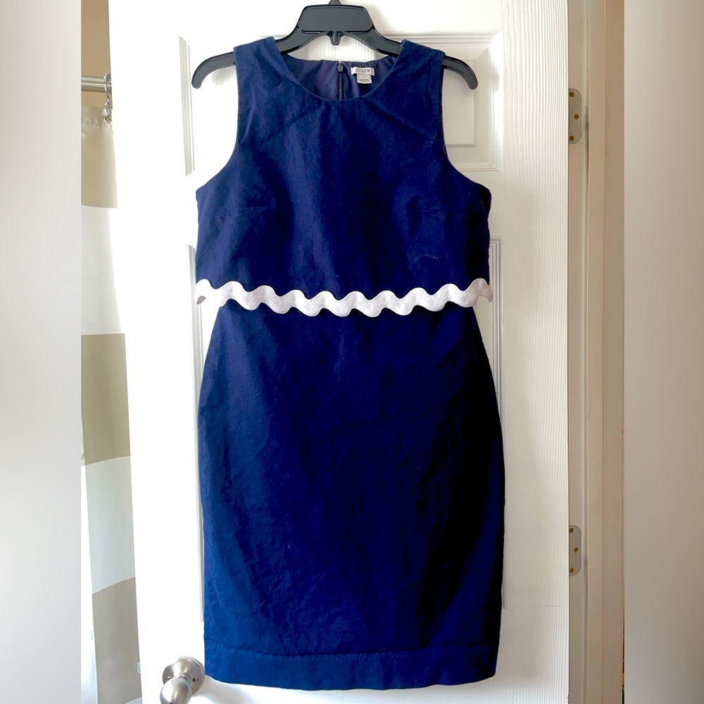 J. Crew Factory Scalloped Sheath Dress (Size 12)